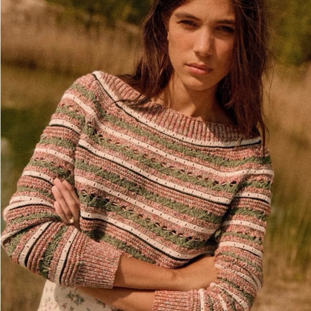 Sezane Marge Striped Multicolor Sweater